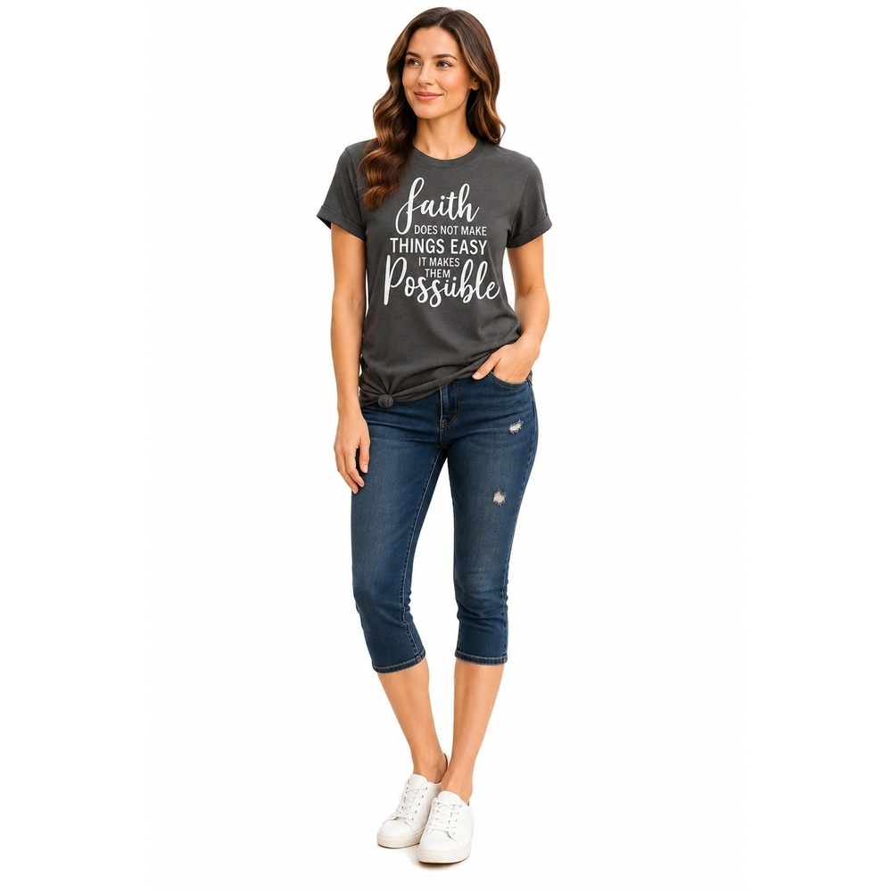 Women's Faith Graphic T Shirt | Inspirational Quote M New With Tags